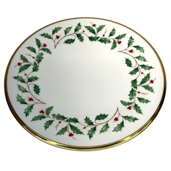3 Lenox Dimension Holiday Holly & Berries Salad Plates 8 1/8" - Picture 4 of 7